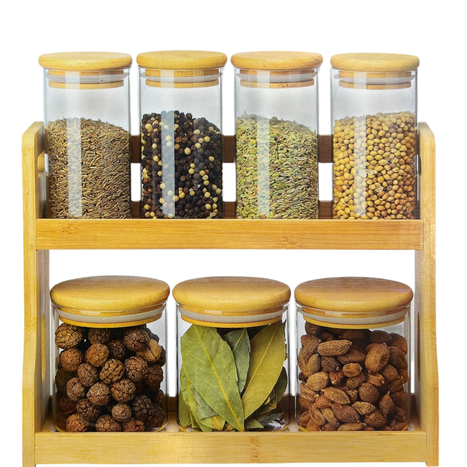 Porte-épices droit avec 7 pots
